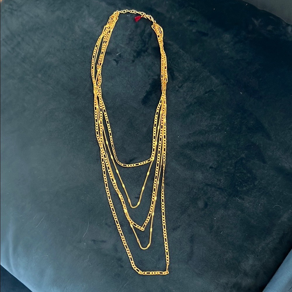 Shashi Sin City multi-strand gold necklace